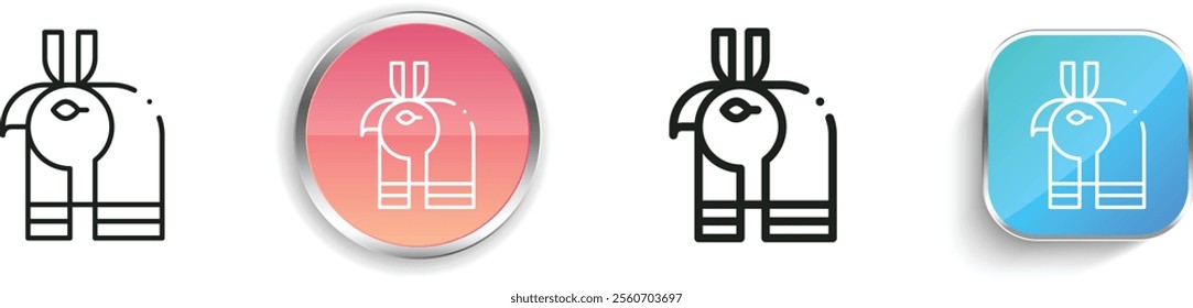 horus icon. Thin Linear, Regular and Button Style Design Isolated On White Background