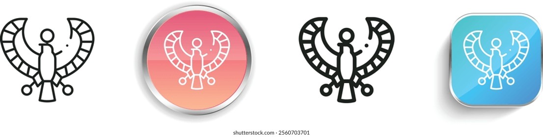 horus icon. Thin Linear, Regular and Button Style Design Isolated On White Background