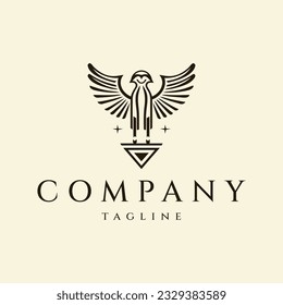 Horus logo design vector illustration