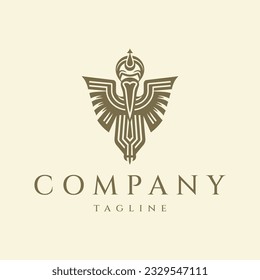 Horus logo design vector illustration