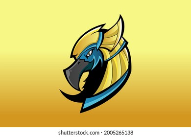 HORUS MASCOT LOGO VECTOR ILLUSTRATION