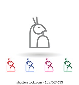 Horus multi color icon. Simple thin line, outline vector of mythology icons for ui and ux, website or mobile application
