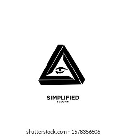 Horus one eye logo icon design vector illustration