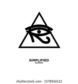 Horus one eye logo icon design vector illustration