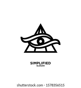 Horus one eye logo icon design vector illustration