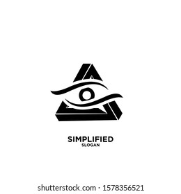 Horus one eye logo icon design vector illustration
