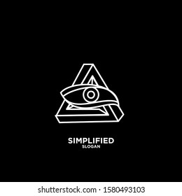 Horus one eye logo icon design vector illustration