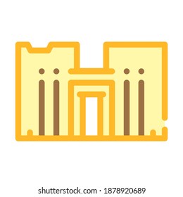 vector de icono de color del templo de horus. señal del templo de horus. ilustración de símbolo aislado