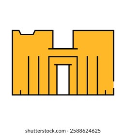 horus temple line icon vector. horus temple sign. isolated symbol illustration