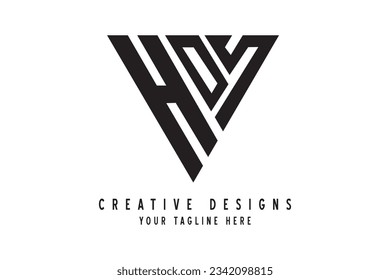 HOS Abstract Letters Logo Monogram