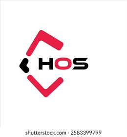 HOS creative minimalist letter logo. HOS unique vector initials alphabet letter logo design
