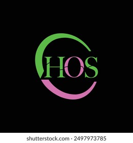 HOS Letter Initial Logo Design Template Vector Illustration