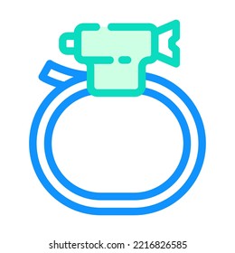 hose clamp color icon vector. hose clamp sign. isolated symbol illustration