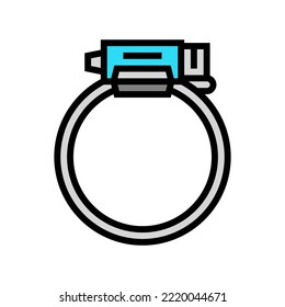 hose clamp color icon vector. hose clamp sign. isolated symbol illustration