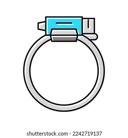 hose clamp color icon vector. hose clamp sign. isolated symbol illustration