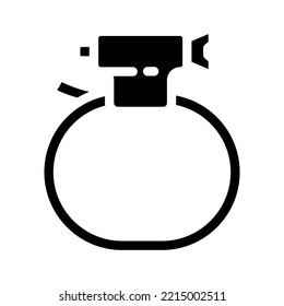 hose clamp glyph icon vector. hose clamp sign. isolated symbol illustration