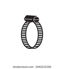 hose clamp icon on white background	