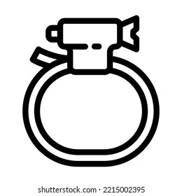 hose clamp line icon vector. hose clamp sign. isolated contour symbol black illustration