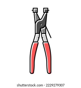 hose clamp pliers color icon vector. hose clamp pliers sign. isolated symbol illustration