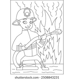 hose coloring book page for kids and adults creative coloring mindful relaxation activity