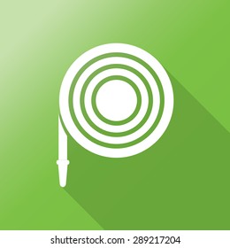 hose fire, water flat icon with long shadow.