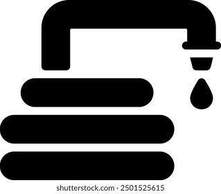 hose glyph icon illustration vector