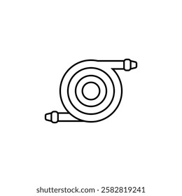 Hose icon Flat isolated outline sign