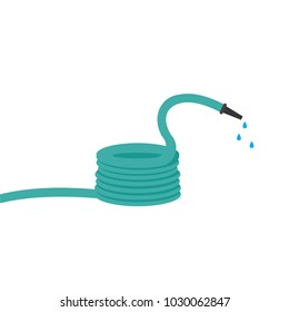 Hose icon in flat style isolated vector illustration on white transparent background