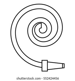 Hose icon. Outline illustration of hose vector icon for web