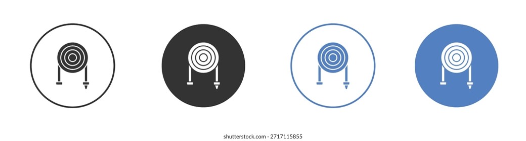 Conjunto de pictogramas de iconos de manguera. Diseños de iconos de Vector