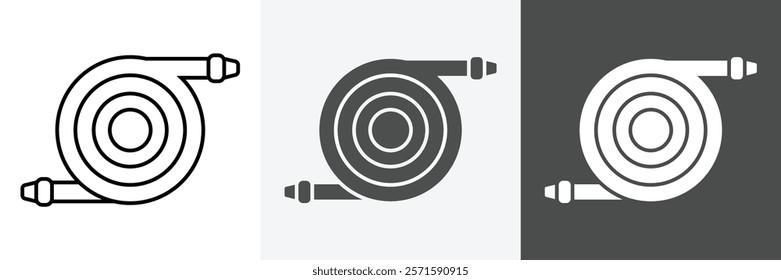 Hose icon set vector art