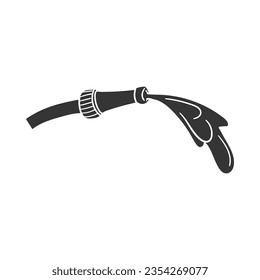 Hose Icon Silhouette Illustration. Garden ToolsVector Graphic Pictogram Symbol Clip Art. Doodle Sketch Black Sign.