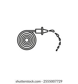 Hose icon Simple thin line flat symbol