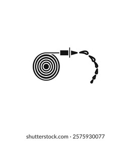 Hose icon Simple thin line flat symbol