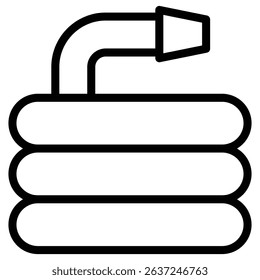 hose icon Simple thin line stroke