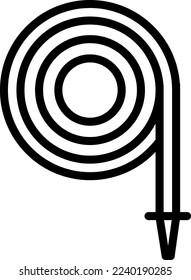 Hose Icon Symbol. Premium Quality Isolated Fire Tube Element In Trendy Style..eps