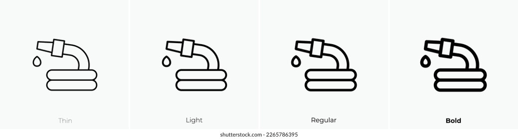 hose icon. Thin, Light Regular And Bold style design isolated on white background