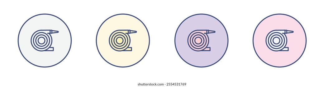 Hose icon Thin line flat illustration