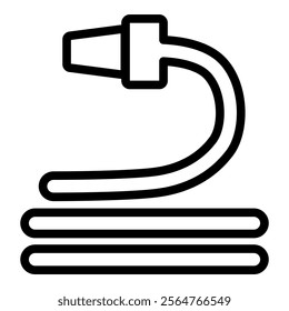 Hose icon in thin line style. Vector illustration graphic design  