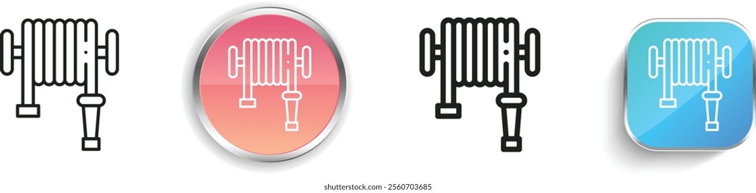 hose icon. Thin Linear, Regular and Button Style Design Isolated On White Background