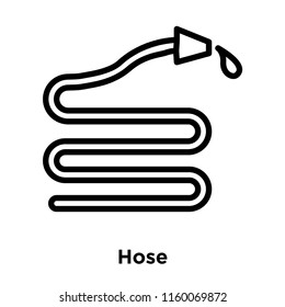 Hose icon vector isolated on white background, Hose transparent sign , line and outline elements in linear style
