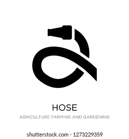 hose icon vector on white background, hose trendy filled icons from Agriculture farming and gardening collection, hose simple element illustration