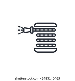 hose icon. vector.Editable stroke.linear style sign for use web design,logo.Symbol illustration.