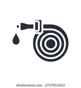 icono de manguera. Vector. Trazo editable. signo de estilo lineal para uso Diseño web, logotipo. Ilustración de símbolo.