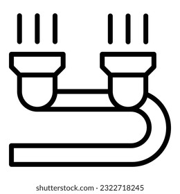 Hose irrigation icon outline vector. Water system. Farm automatic