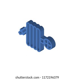Hose isometric left top view 3D icon