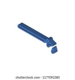 Hose isometric left top view 3D icon