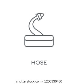 Hose linear icon. Hose concept stroke symbol design. Thin graphic elements vector illustration, outline pattern on a white background, eps 10.