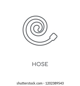 Hose linear icon. Hose concept stroke symbol design. Thin graphic elements vector illustration, outline pattern on a white background, eps 10.