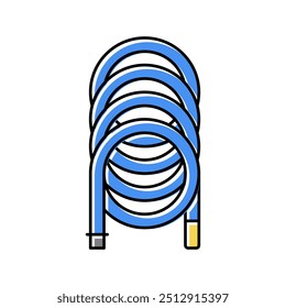 hose pipe of air compressor color icon vector. hose pipe of air compressor sign. isolated symbol illustration